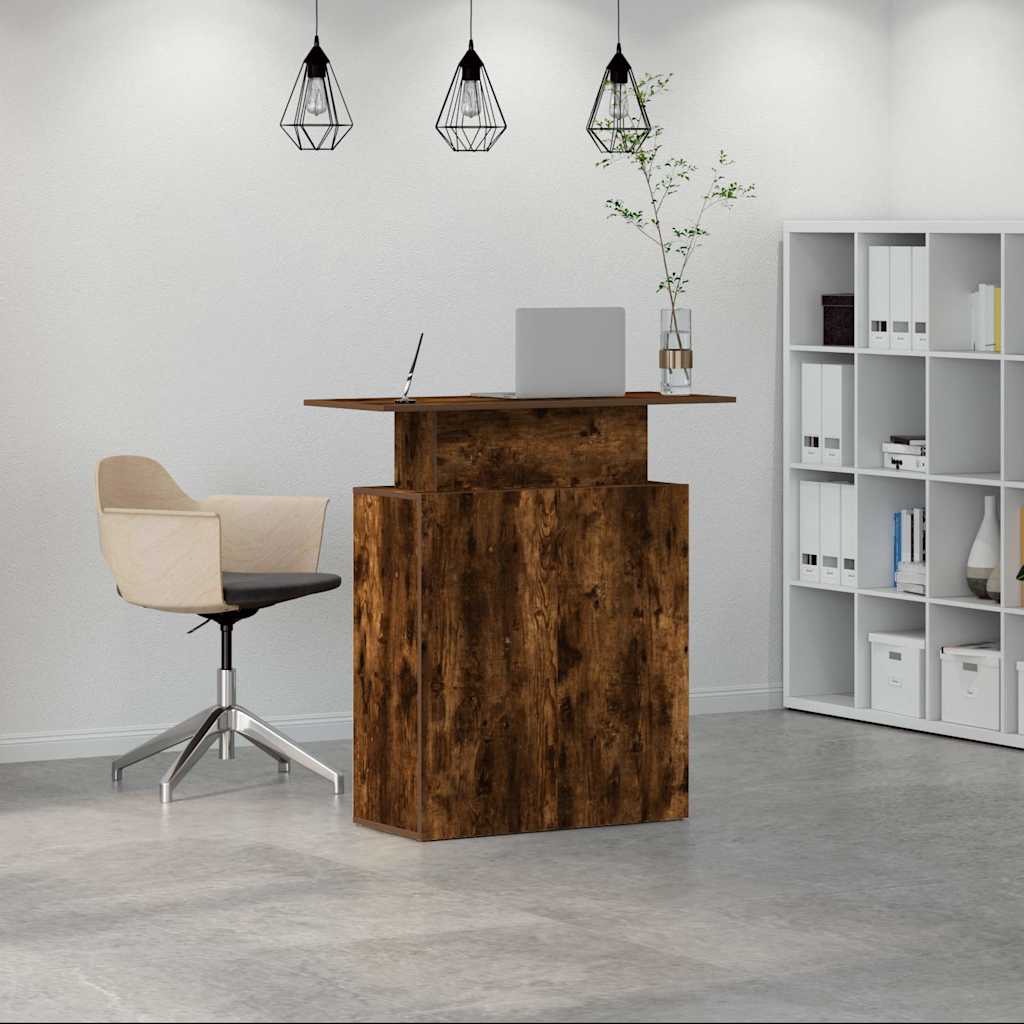 Recepciós pult füstös tölgy 100x40x104 cm szerelt fa