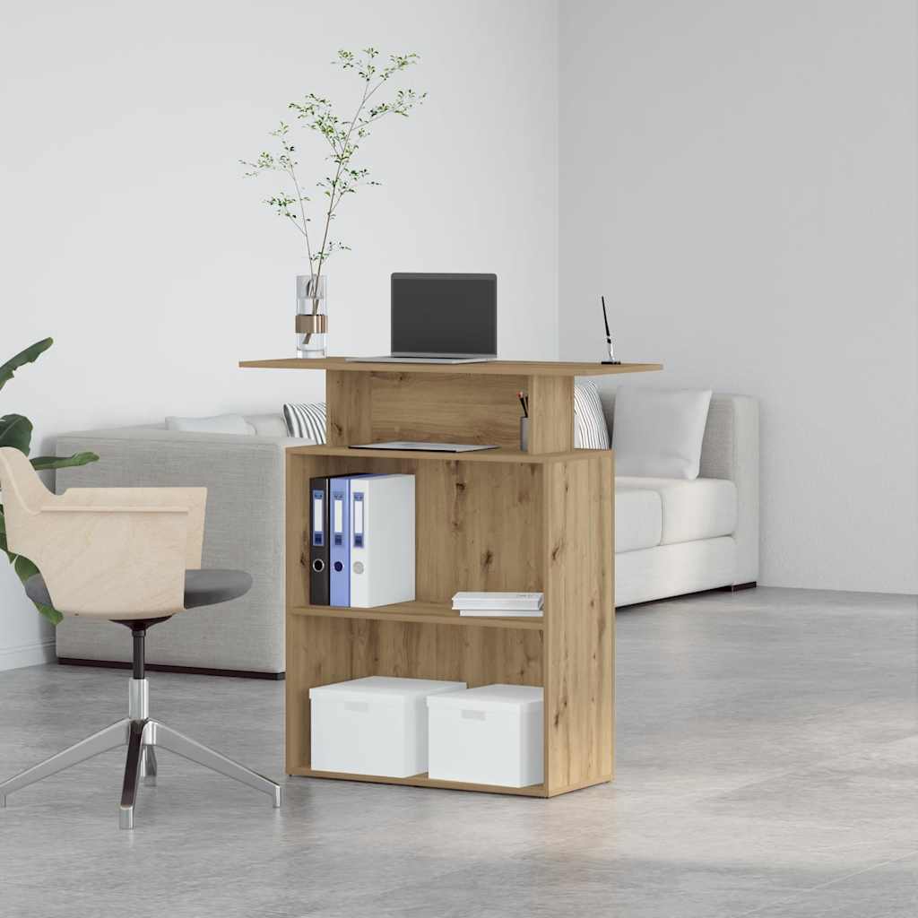 Recepciós pult kézműves tölgy 100x40x104 cm szerelt fa