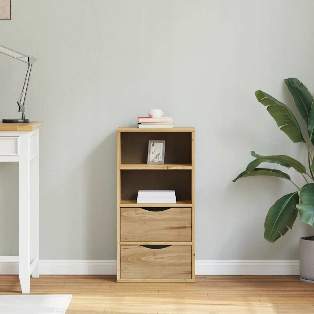 Odda tömörfa fenyőfa fiókos oldalsó szekrény 40x24x79 cm