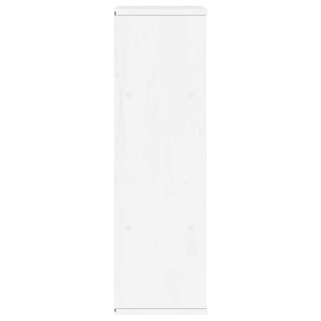 Odda tömörfa fenyőfa fiókos oldalsó szekrény fehér 40x24x79 cm