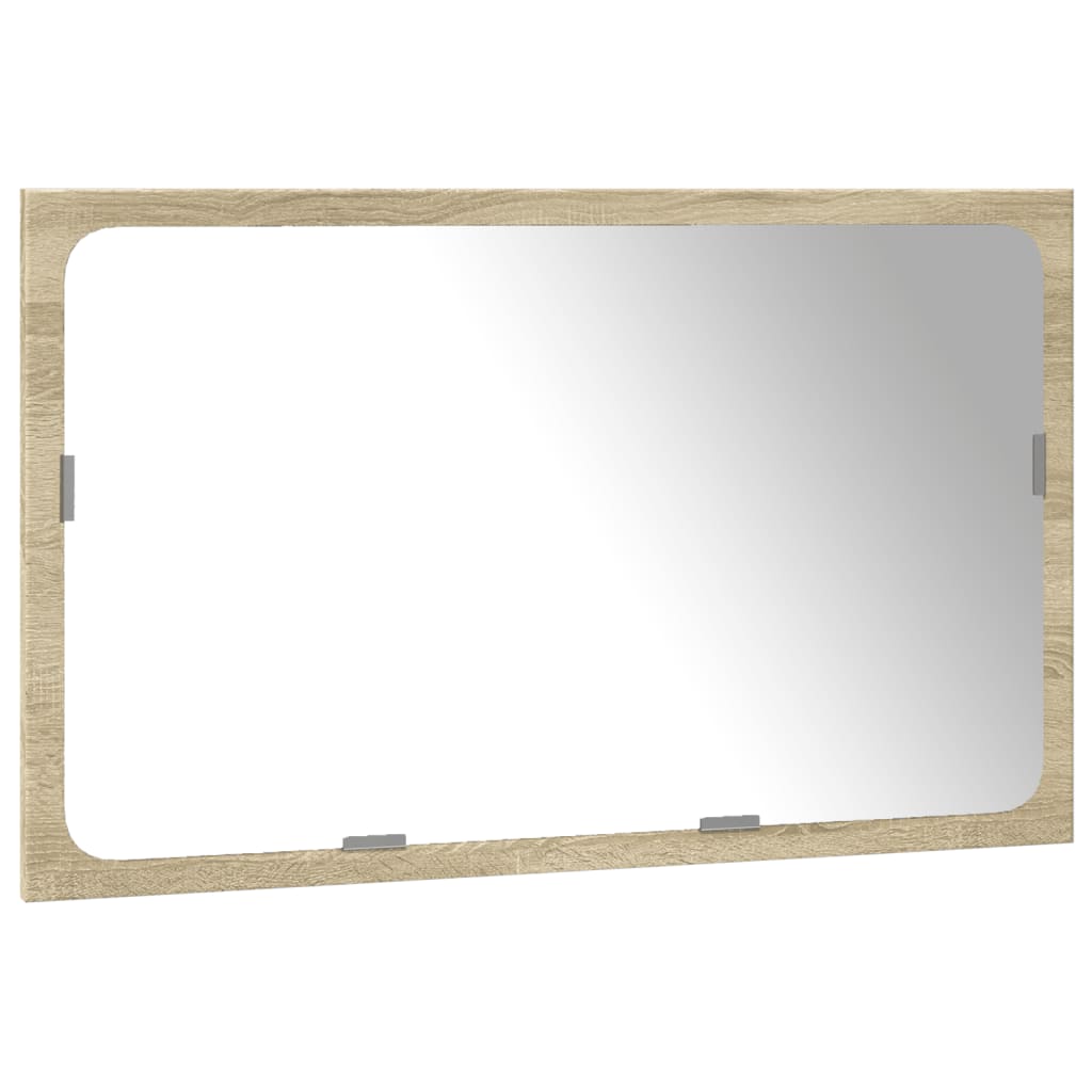 3 részes sonoma tölgyszínű szerelt fa fürdőszobai bútorszett