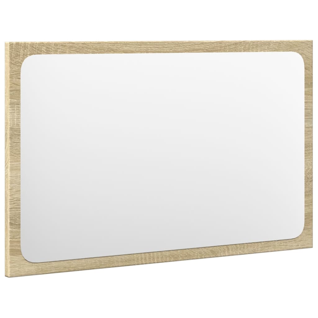 4 részes sonoma tölgyszínű szerelt fa fürdőszobai bútorszett