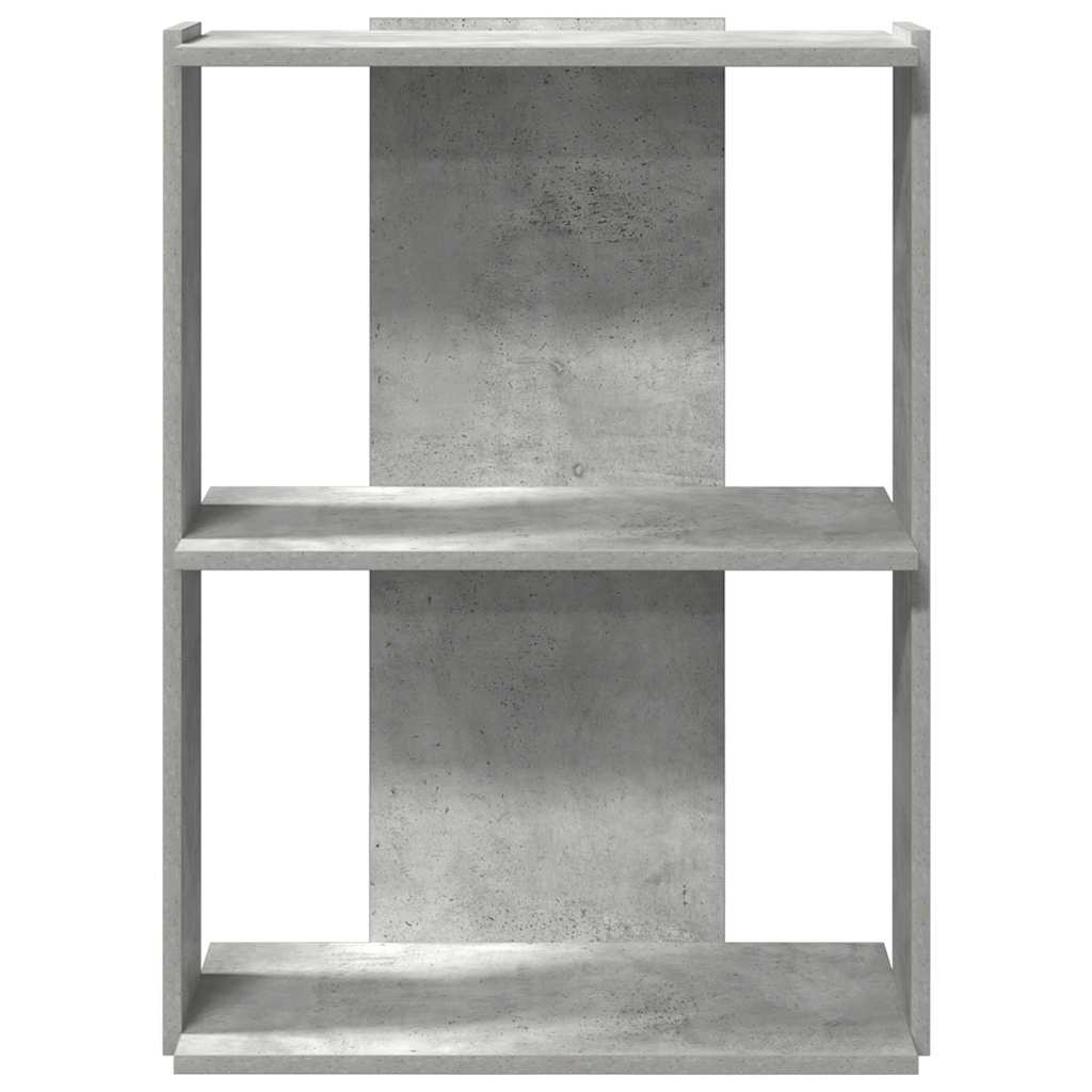 3 szintes betonszürke szerelt fa könyvespolc 60x30x80 cm