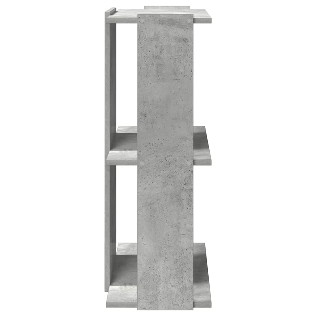 3 szintes betonszürke szerelt fa könyvespolc 60x30x80 cm