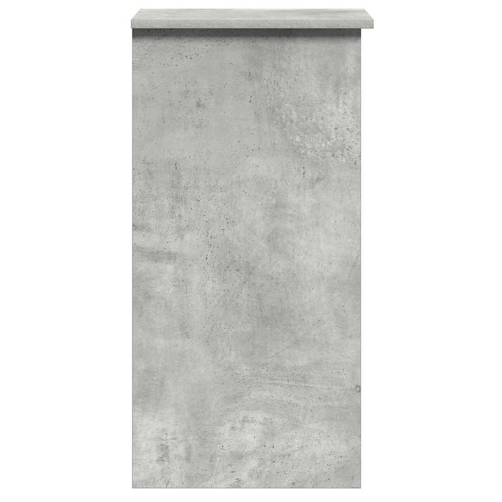 Betonszürke forgácslap íróasztal polcokkal 84x40x78 cm