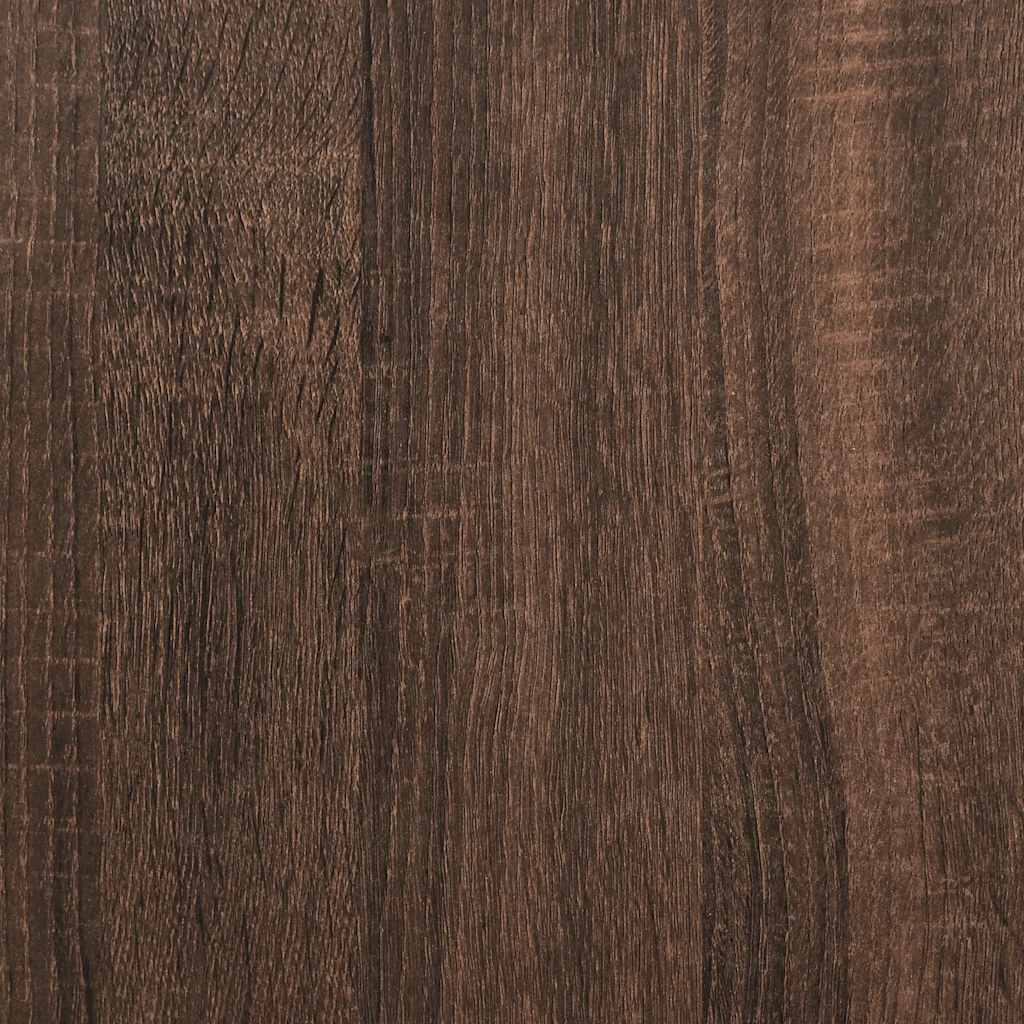 Barna tölgy szerelt fa íróasztal polcokkal 84x40x78 cm