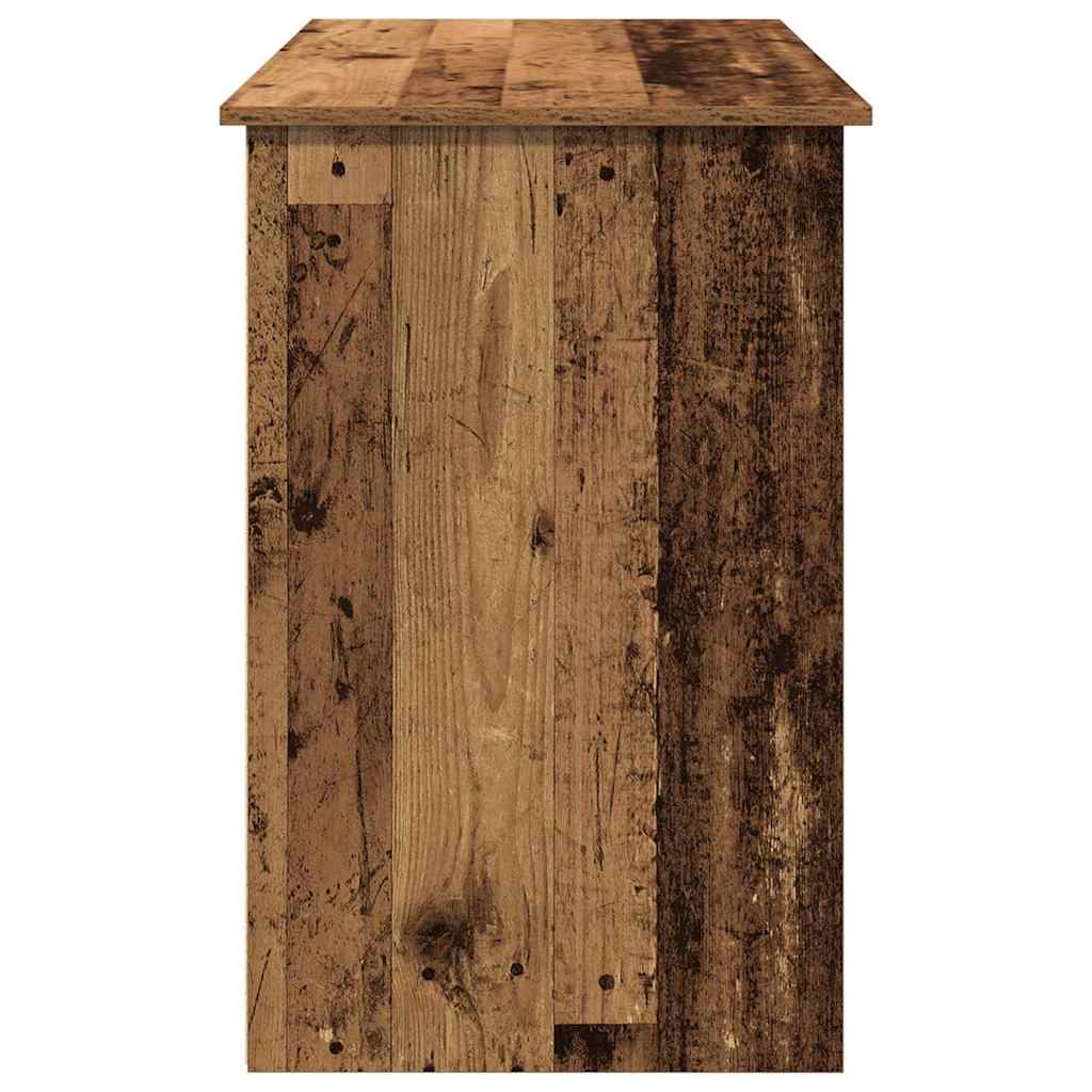 Antik fa színű szerelt fa íróasztal 102x50x75 cm