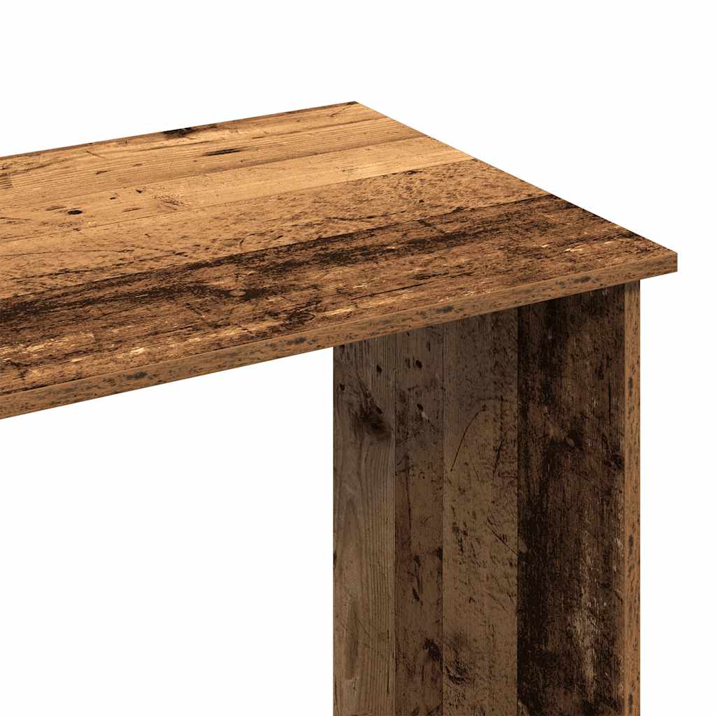 Antik fa színű szerelt fa íróasztal 102x50x75 cm