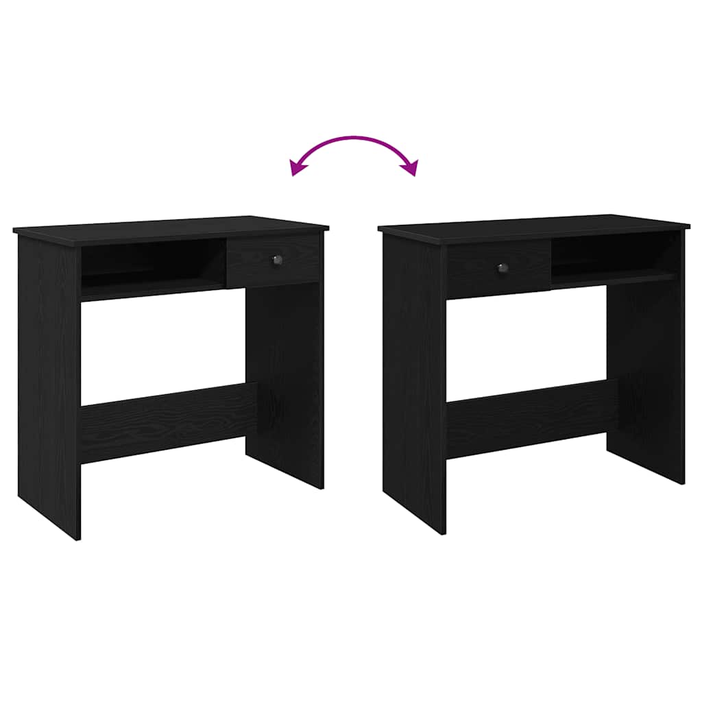 Fekete forgácslap íróasztal 80 x 40 x 75 cm