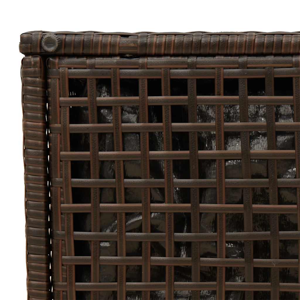 2 db barna polyrattan kerti szék párnával 40x40x43 cm