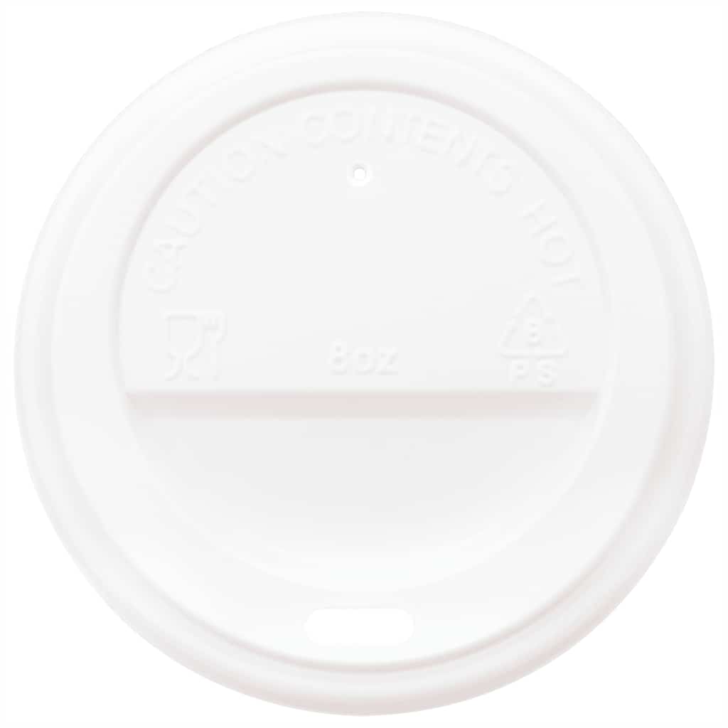 1000 db papír kávéscsészék fedővel 8oz 200ml