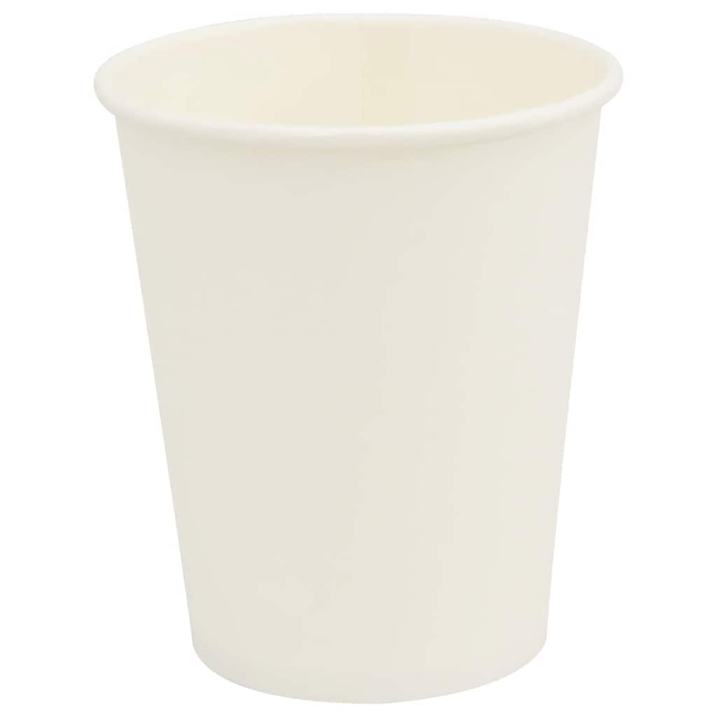1000 db papír kávéscsészék fedővel 8oz 200ml
