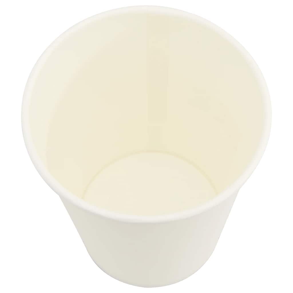 1000 db papír kávéscsészék fedővel 8oz 200ml