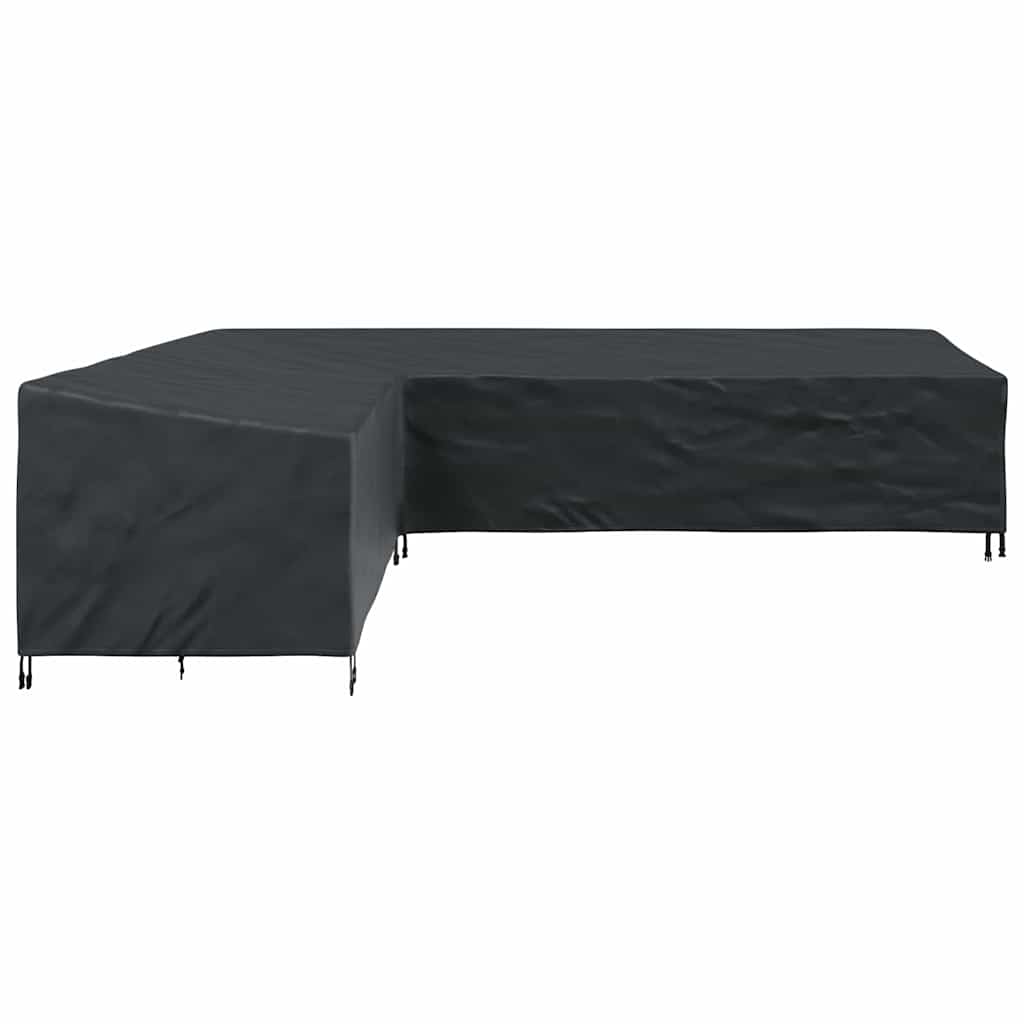 Kültéri bútorhuzat fekete 355 x 275 x 80 cm 420d oxford szövet