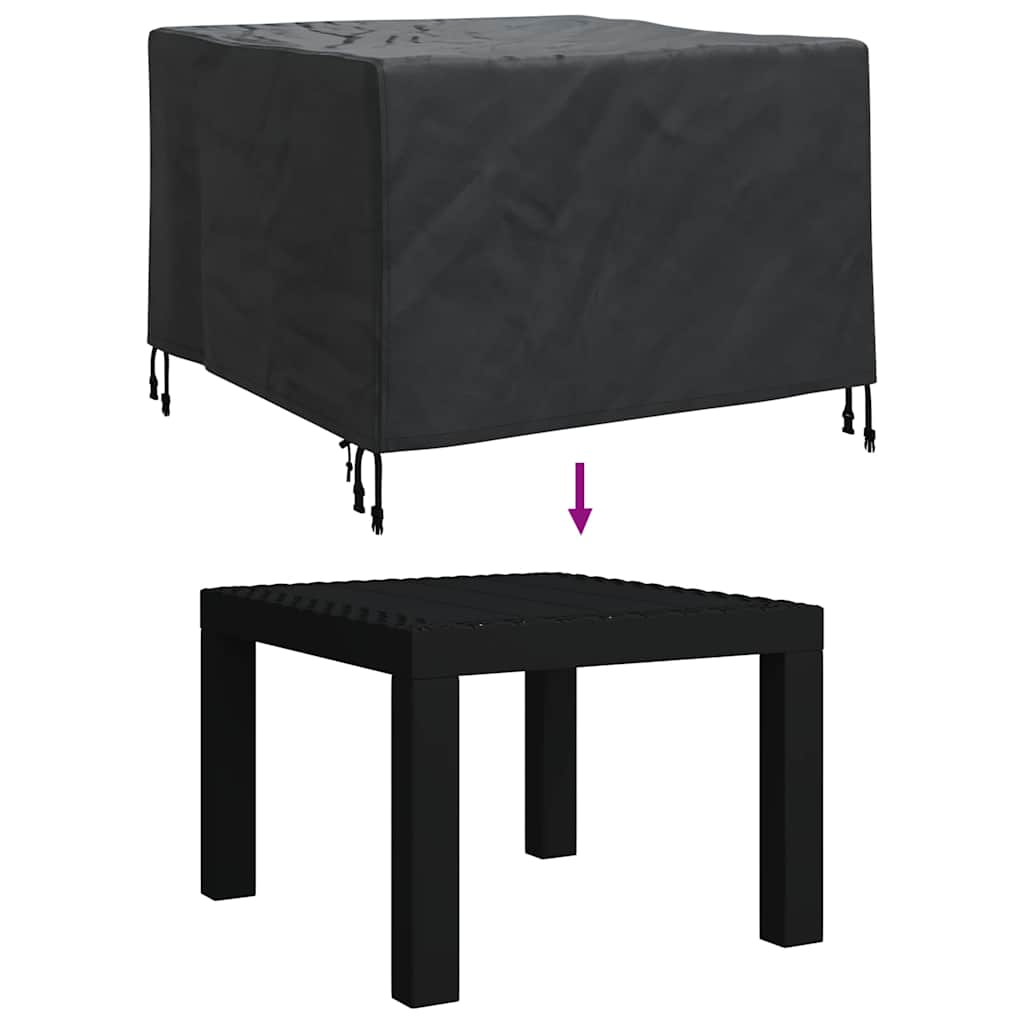 Kültéri bútorhuzat fekete 99 x 99 x 60 cm 420d oxford szövet