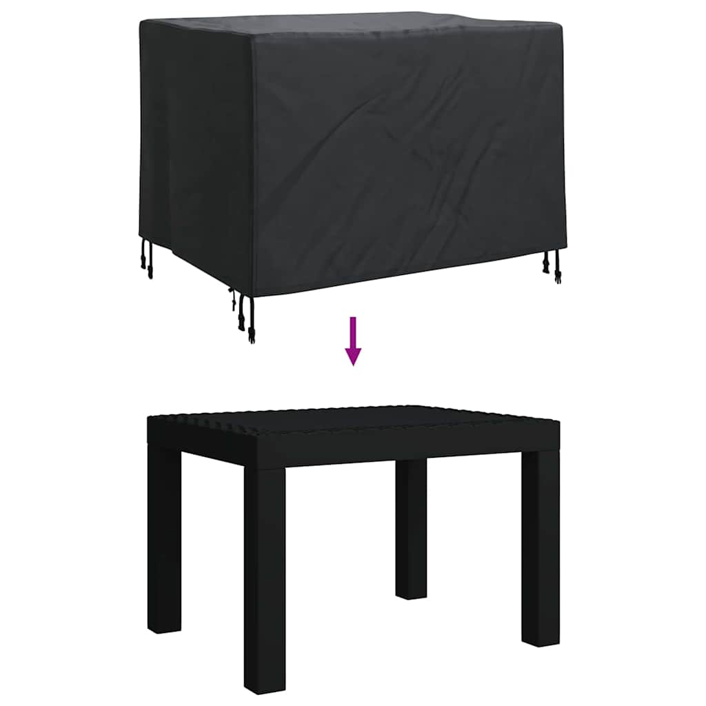 Kültéri bútorhuzat fekete 110 x 84 x 70 cm 600d oxford szövet