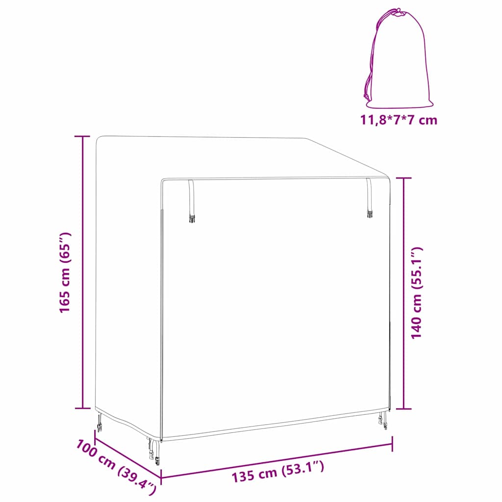 Kültéri hinta takaró 135 x 100 x 165 cm 600d oxford szövet