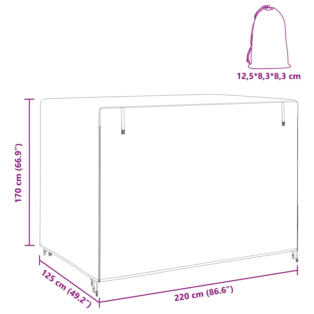 Kültéri hinta takaró 220 x 125 x 170 cm 600d oxford szövet