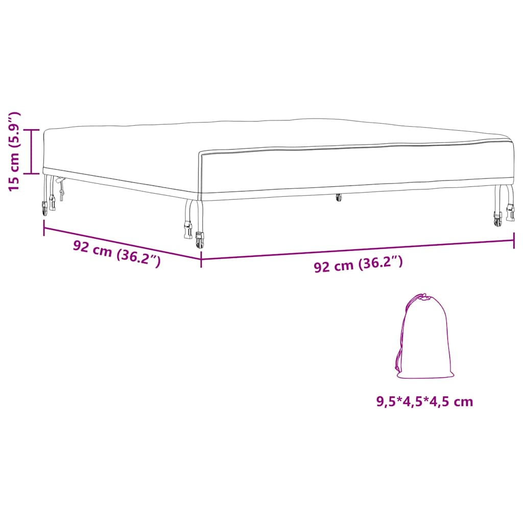 Kültéri bútorhuzat 92 x 92 x 15 cm 210d oxford szövet