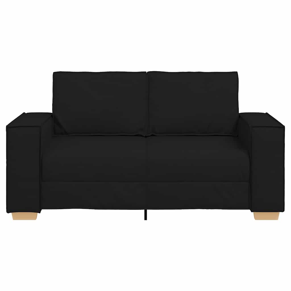 Kétszemélyes fekete szövetkanapé 120 cm Kétszemélyes fekete szövetkanapé 120 cm