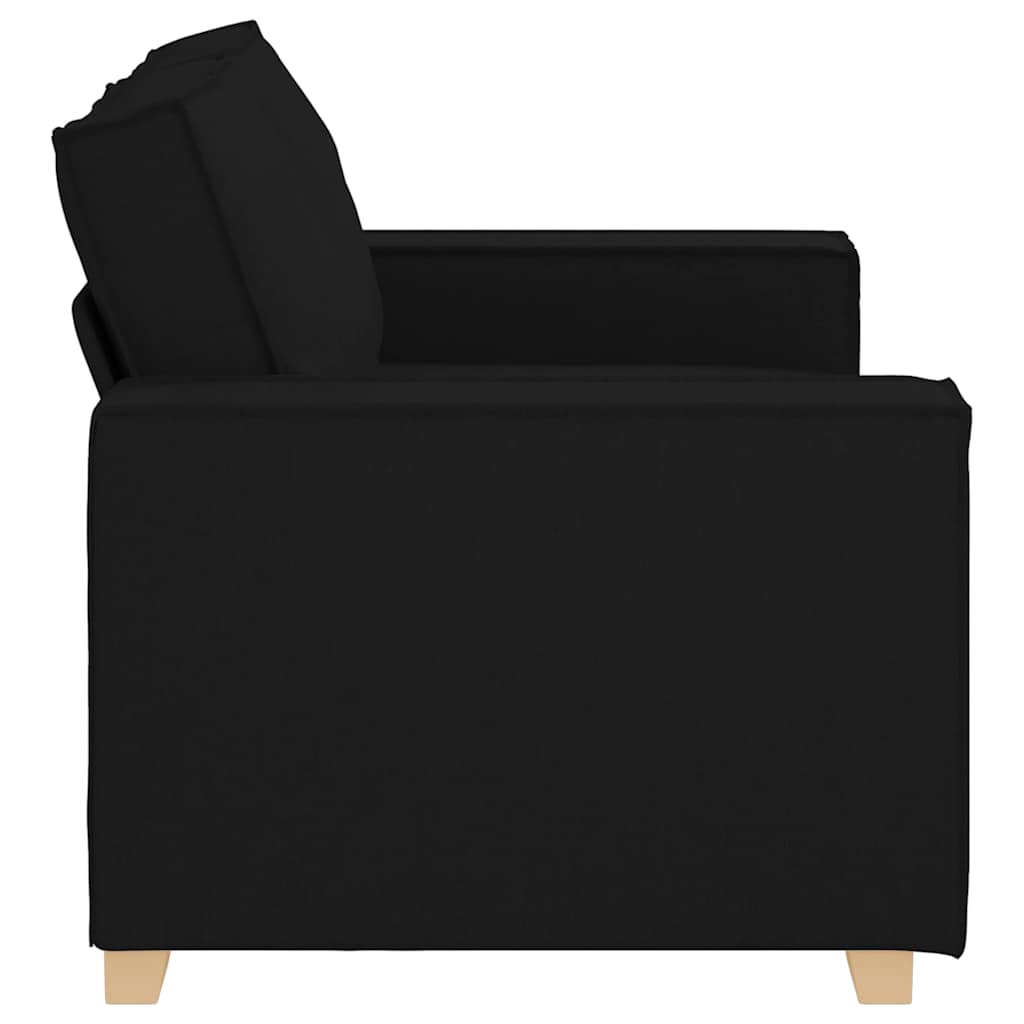 Kétszemélyes fekete szövetkanapé 120 cm Kétszemélyes fekete szövetkanapé 120 cm
