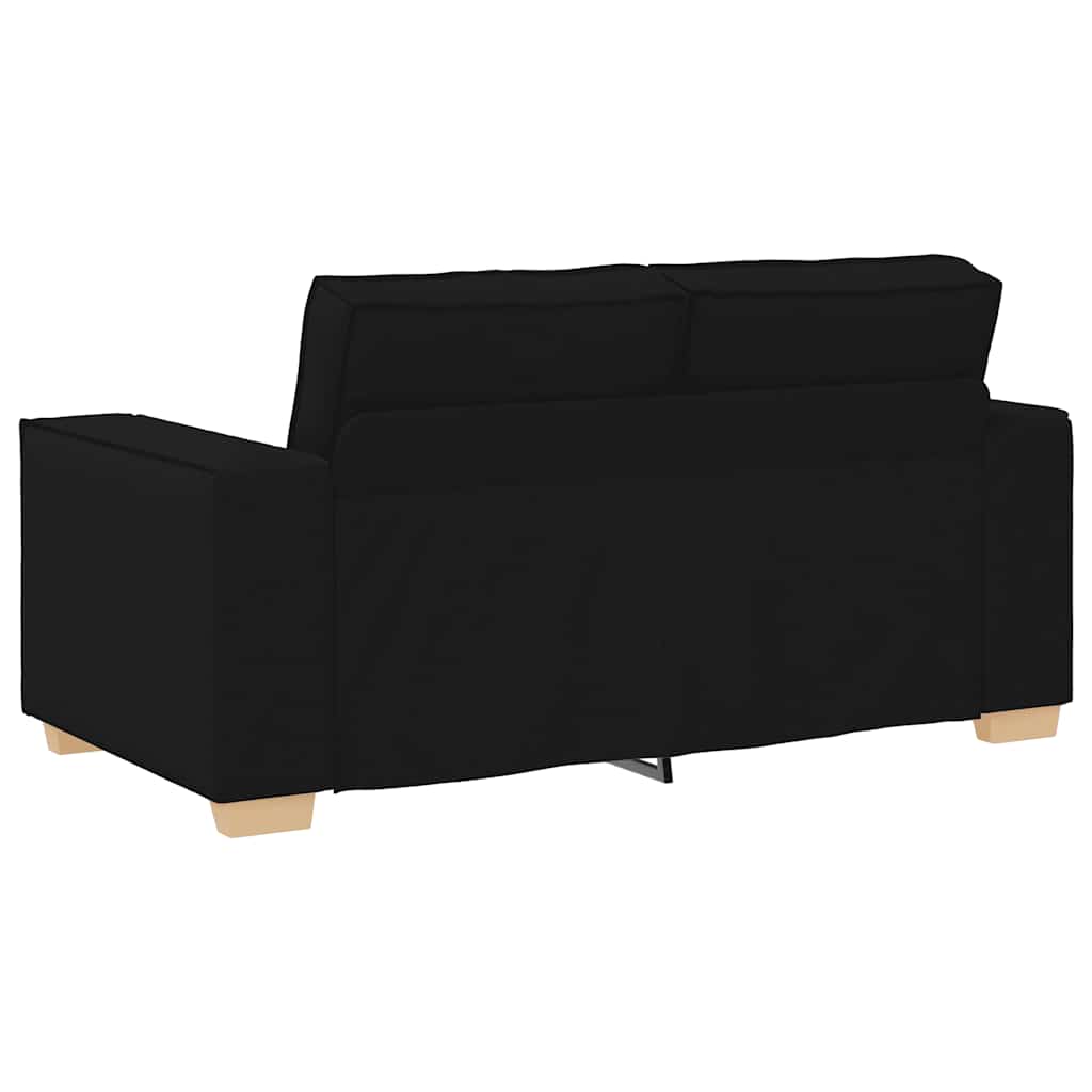 Kétszemélyes fekete szövetkanapé 120 cm Kétszemélyes fekete szövetkanapé 120 cm