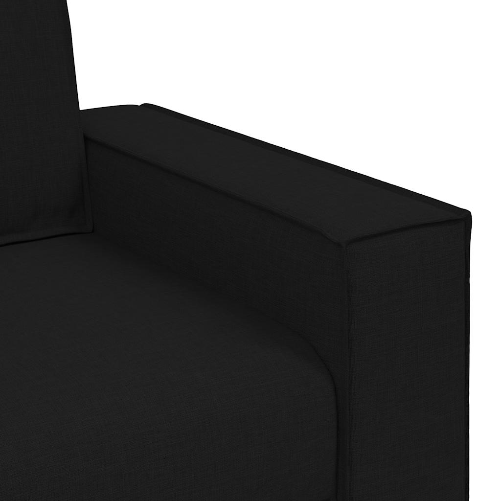 Kétszemélyes fekete szövetkanapé 120 cm Kétszemélyes fekete szövetkanapé 120 cm
