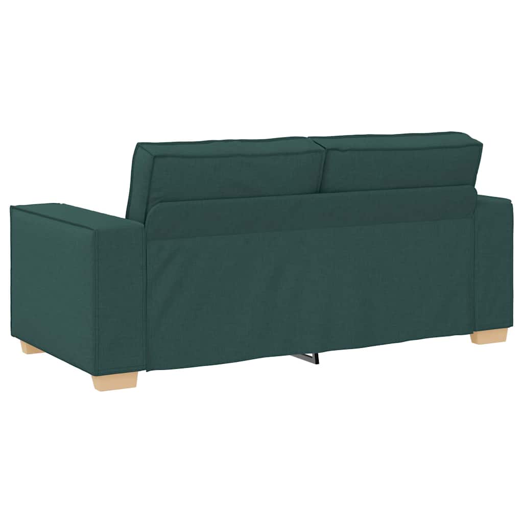 Kétszemélyes sötétzöld szövetkanapé 140 cm