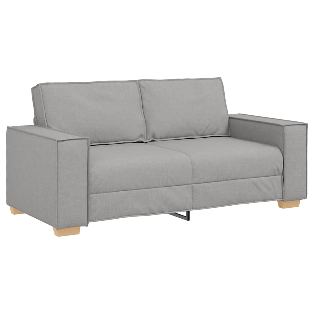 Kétszemélyes, felhőszürke szövetkanapé 140 cm