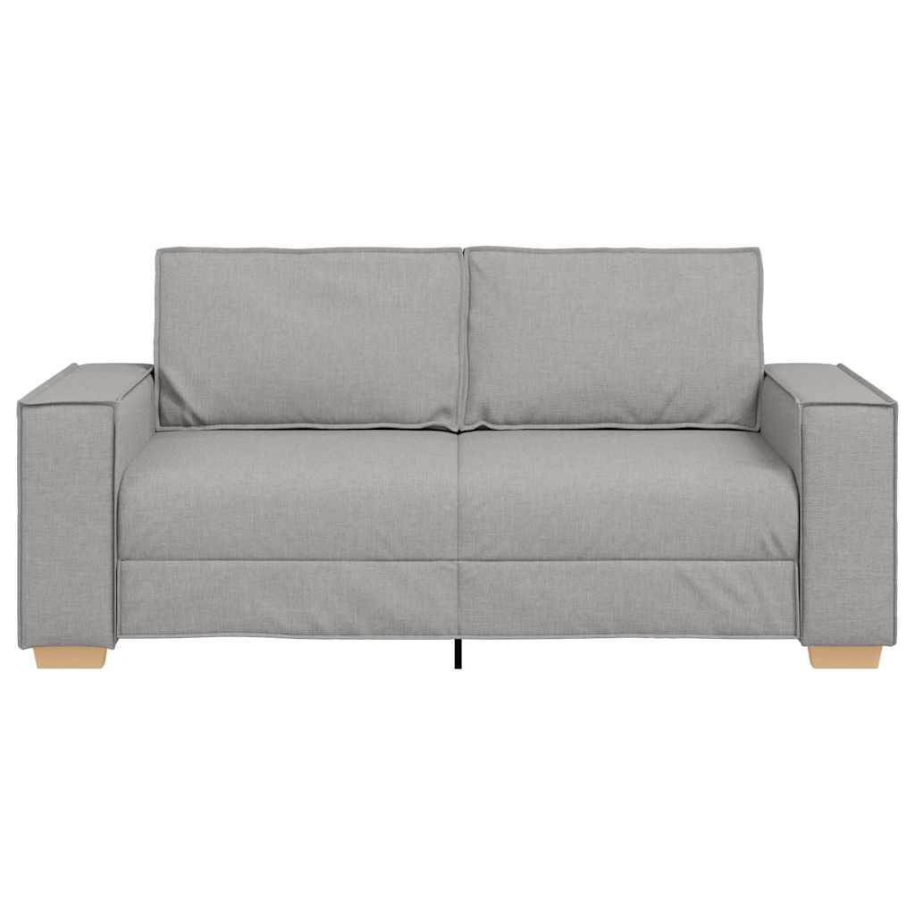 Kétszemélyes, felhőszürke szövetkanapé 140 cm