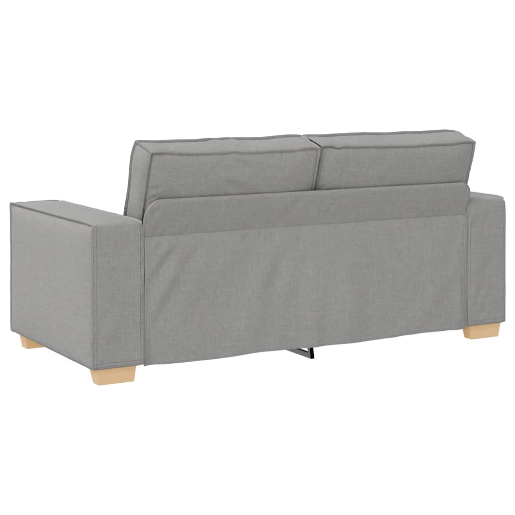 Kétszemélyes, felhőszürke szövetkanapé 140 cm