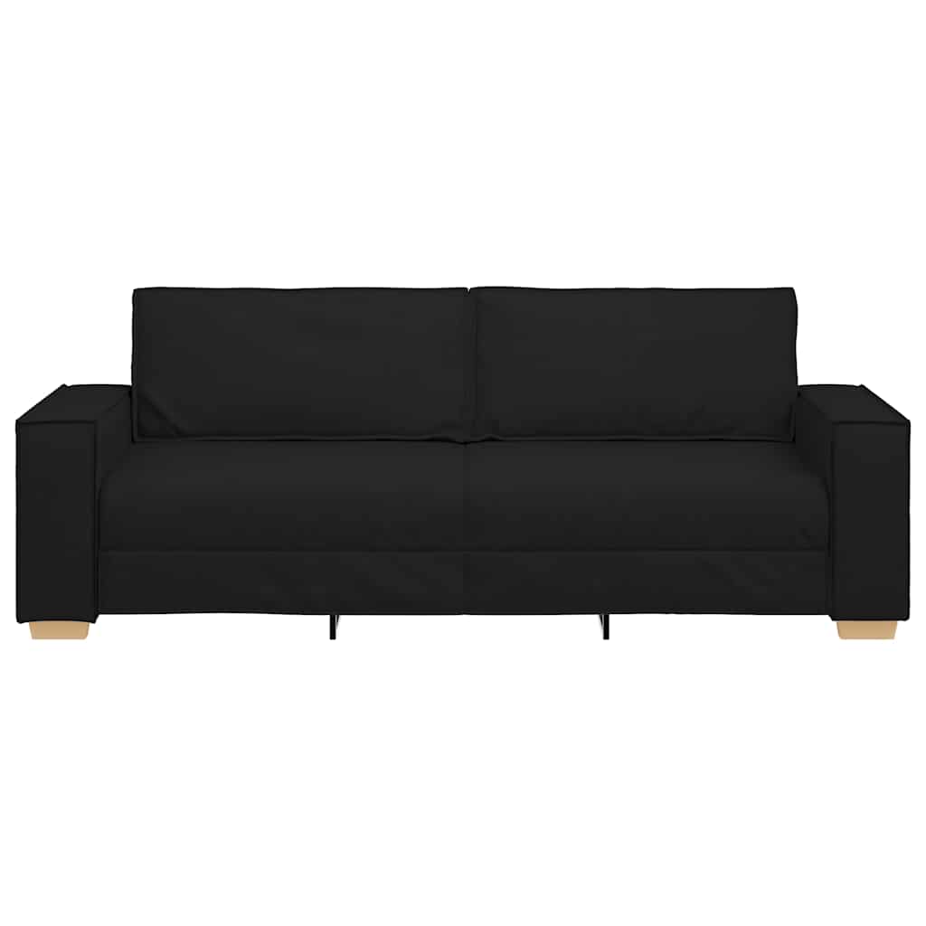 3 személyes, fekete szövetkanapé 180 cm 3 személyes, fekete szövetkanapé 180 cm