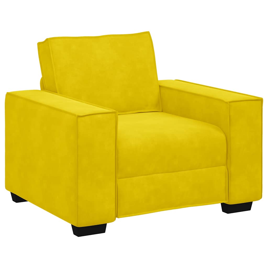 Sárga bársony kanapéfotel 59 cm Sárga bársony kanapéfotel 59 cm