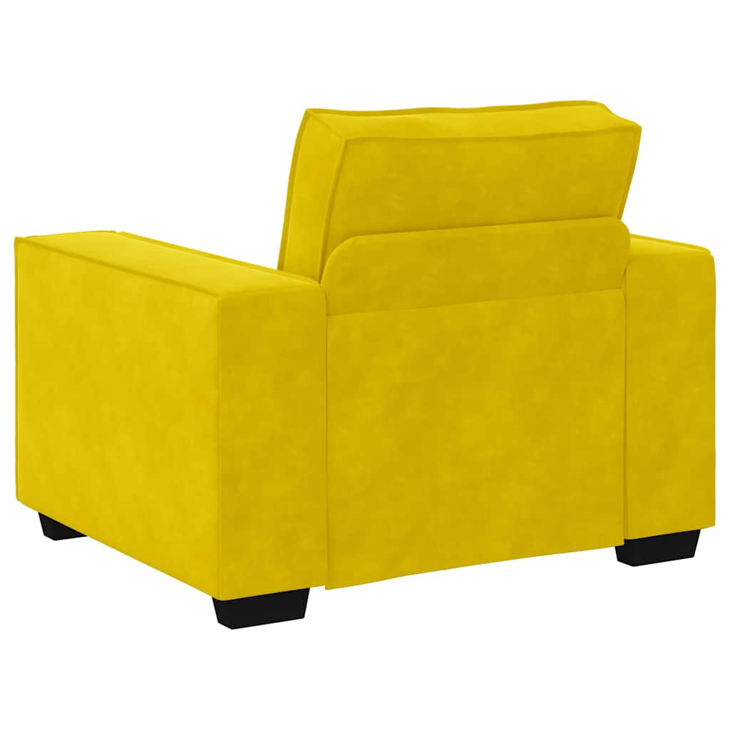 Sárga bársony kanapéfotel 59 cm Sárga bársony kanapéfotel 59 cm