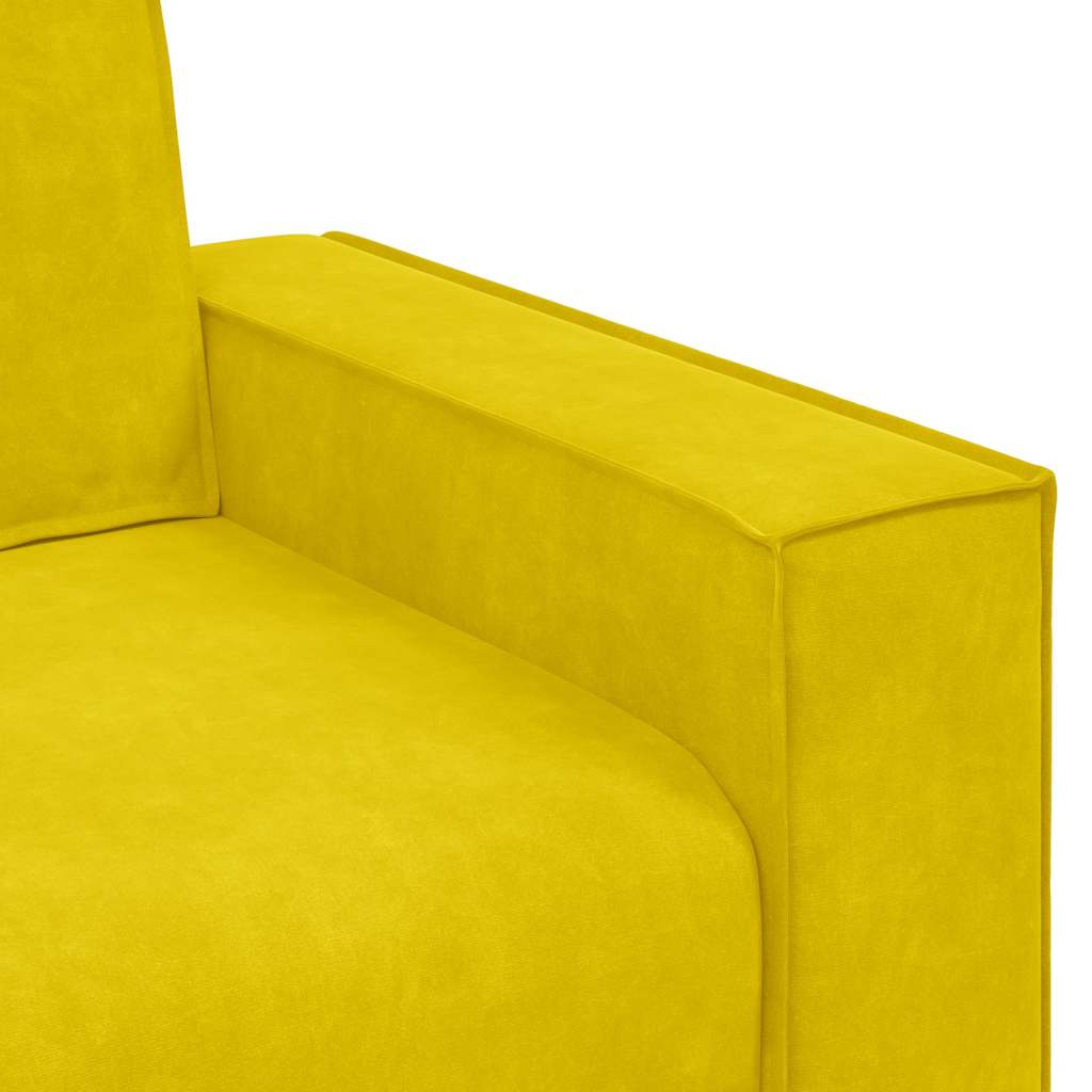Sárga bársony kanapéfotel 59 cm Sárga bársony kanapéfotel 59 cm