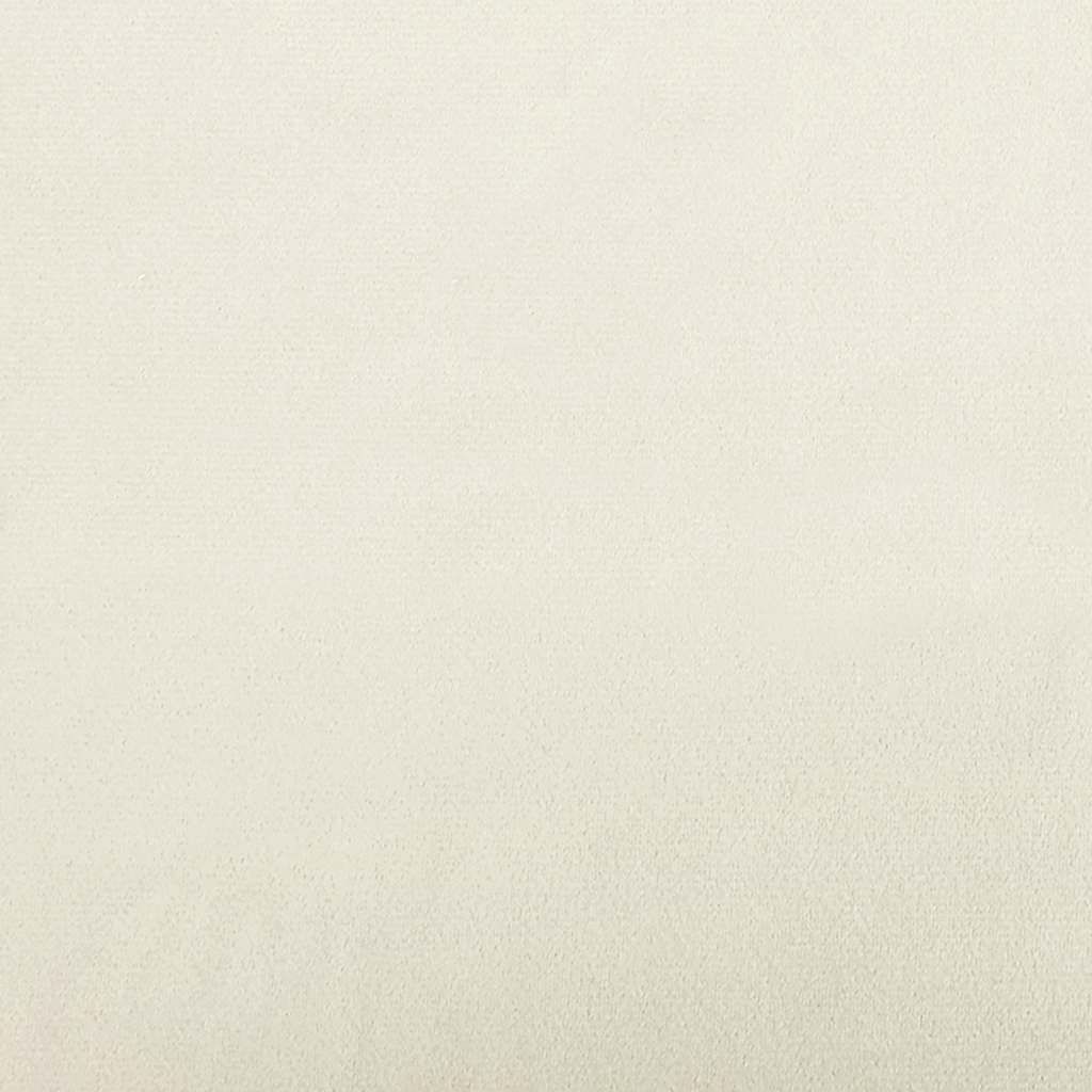 3 személyes krémszínű bársony kanapé 180 cm