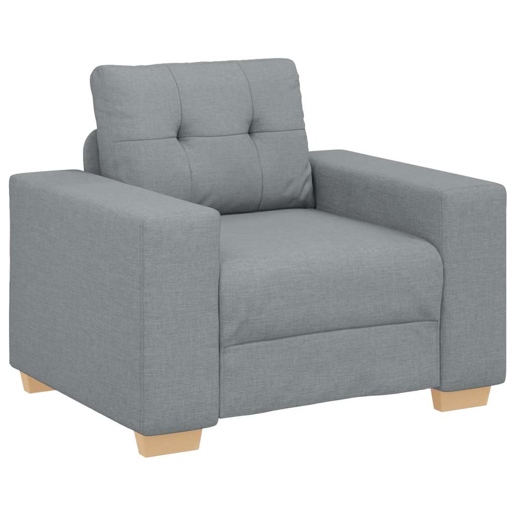 Világosszürke szövet kanapéfotel 59 cm
