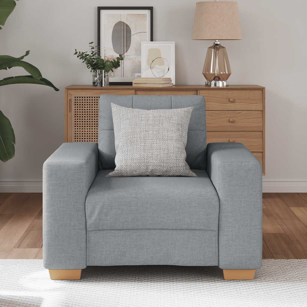 Világosszürke szövet kanapéfotel 59 cm