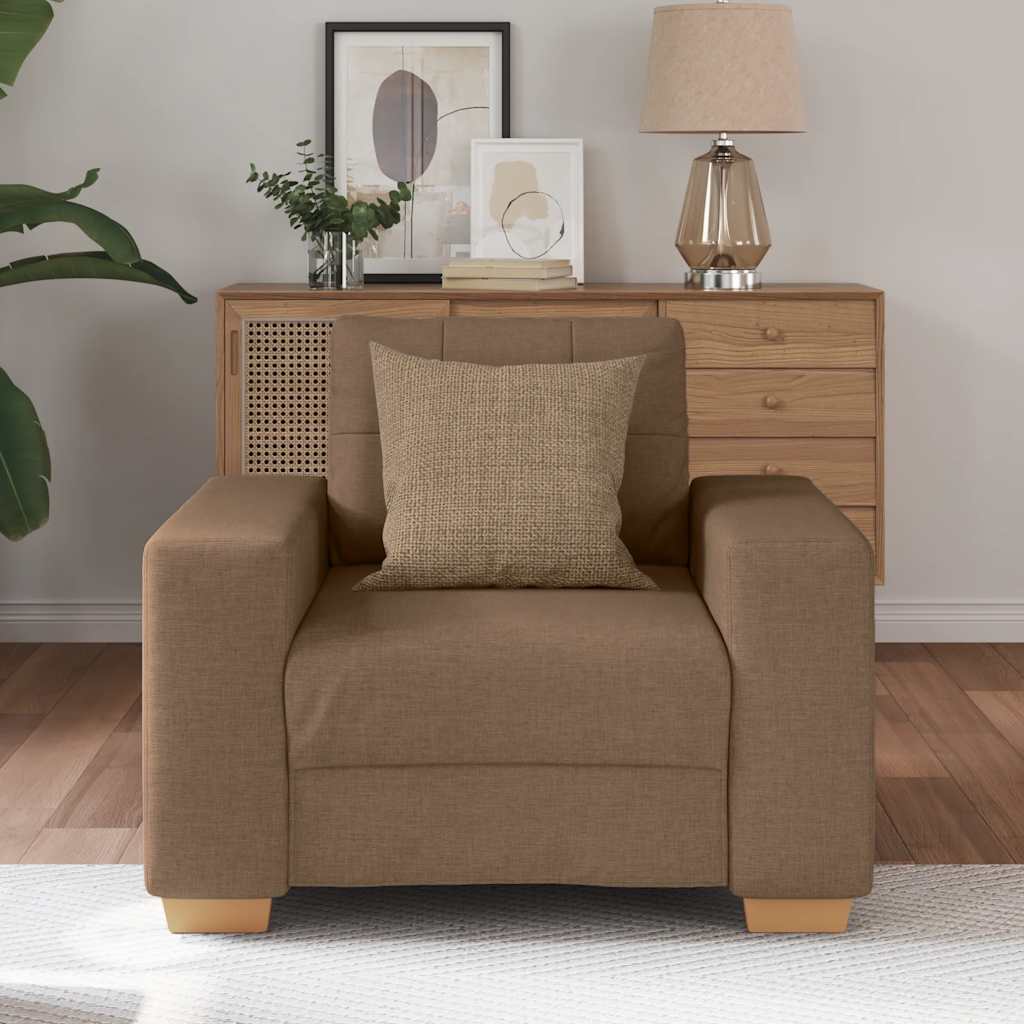Barna szövet kanapéfotel 59 cm