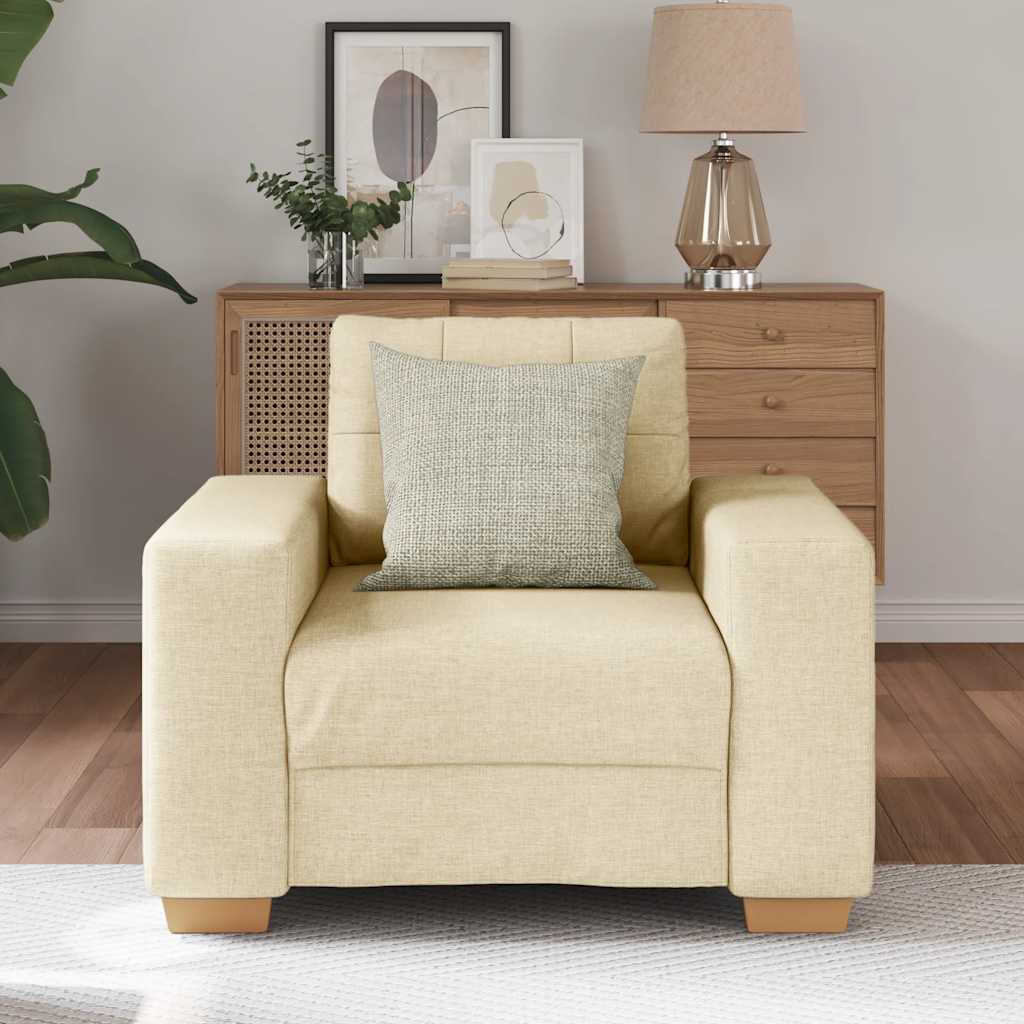 Krémszínű szövet kanapéfotel 59 cm Krémszínű szövet kanapéfotel 59 cm
