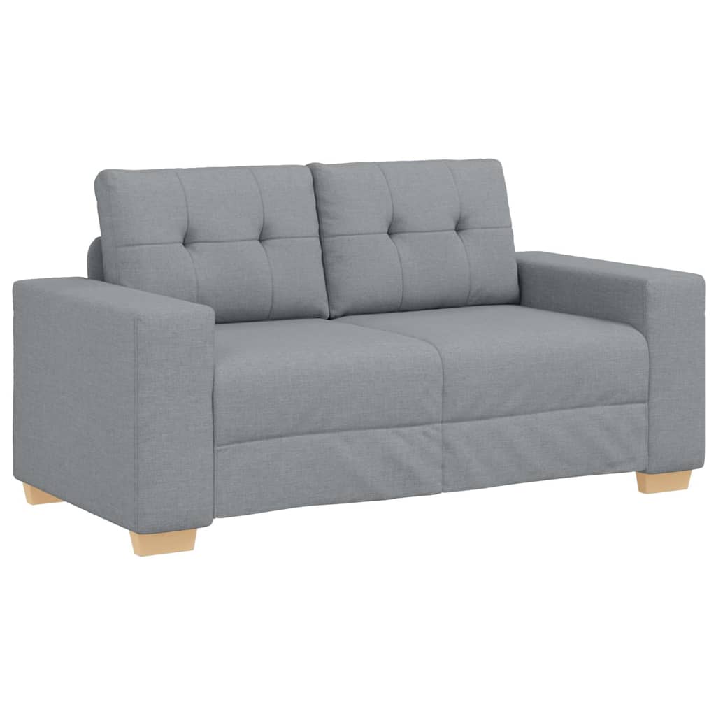 Világosszürke szövet loveseat kanapé 120 cm