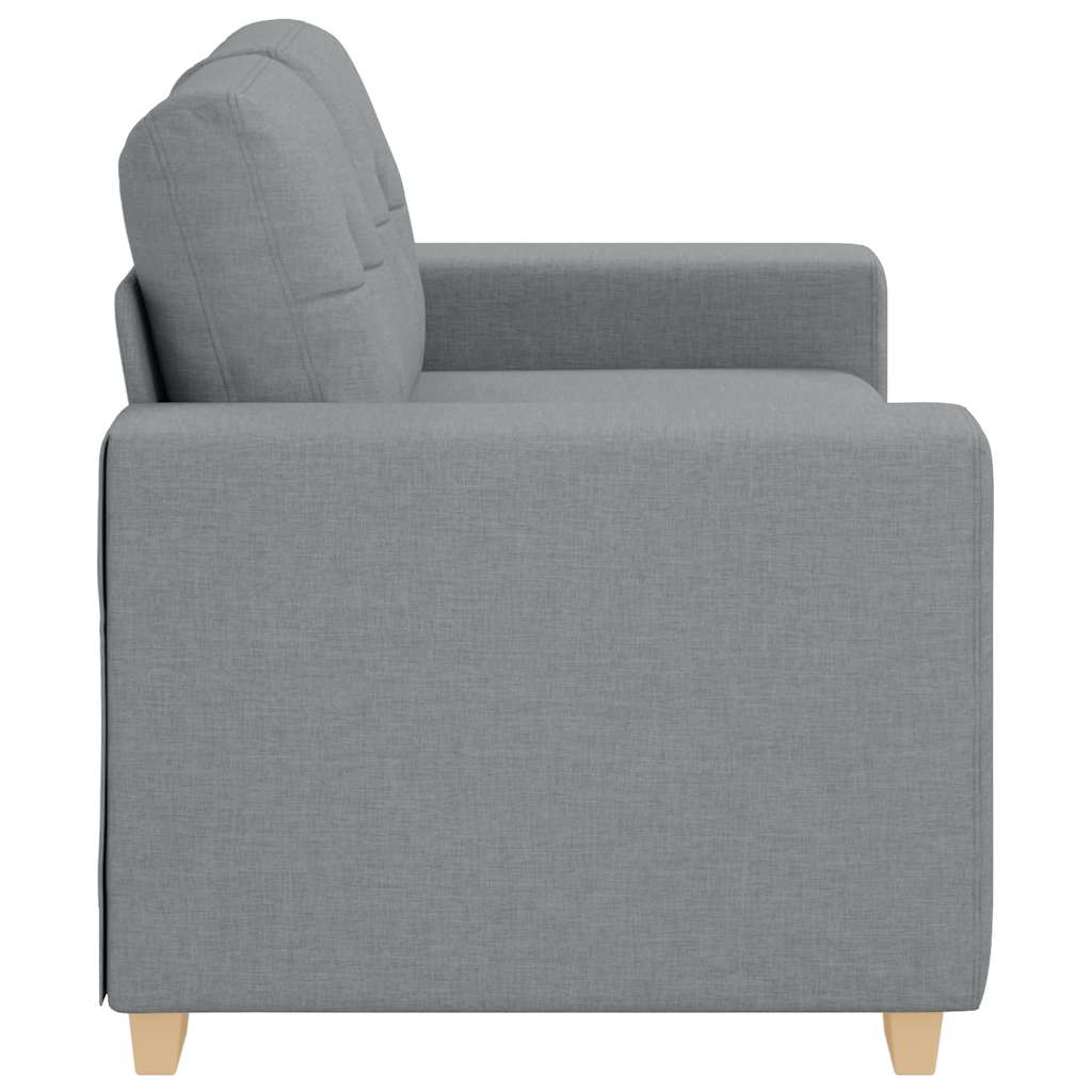 Világosszürke szövet loveseat kanapé 120 cm
