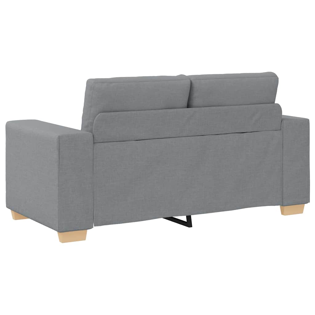 Világosszürke szövet loveseat kanapé 120 cm