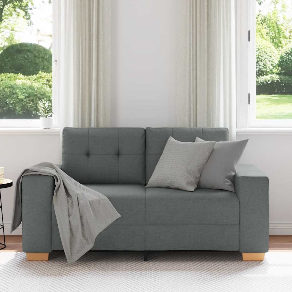 Sötétszürke szövet loveseat kanapé 120 cm