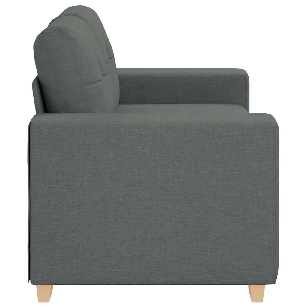 Sötétszürke szövet loveseat kanapé 120 cm
