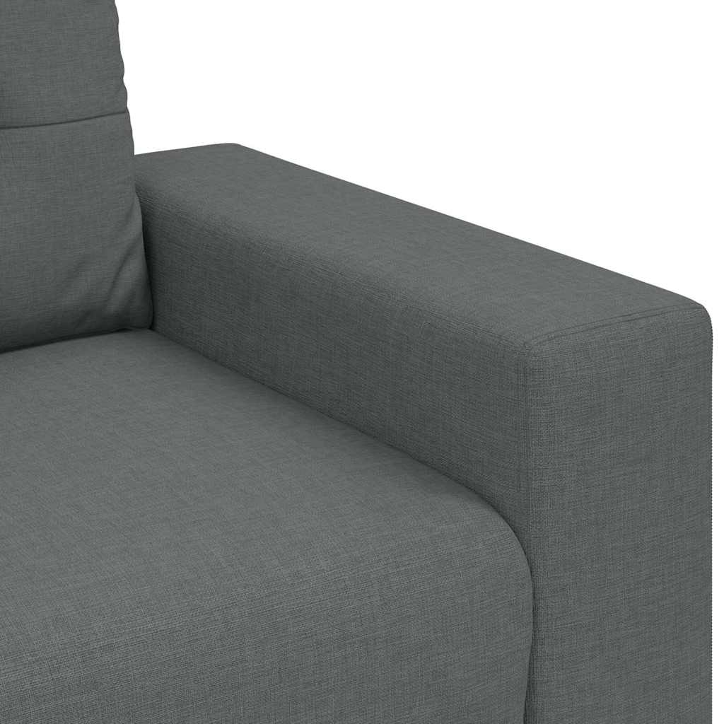 Sötétszürke szövet loveseat kanapé 120 cm