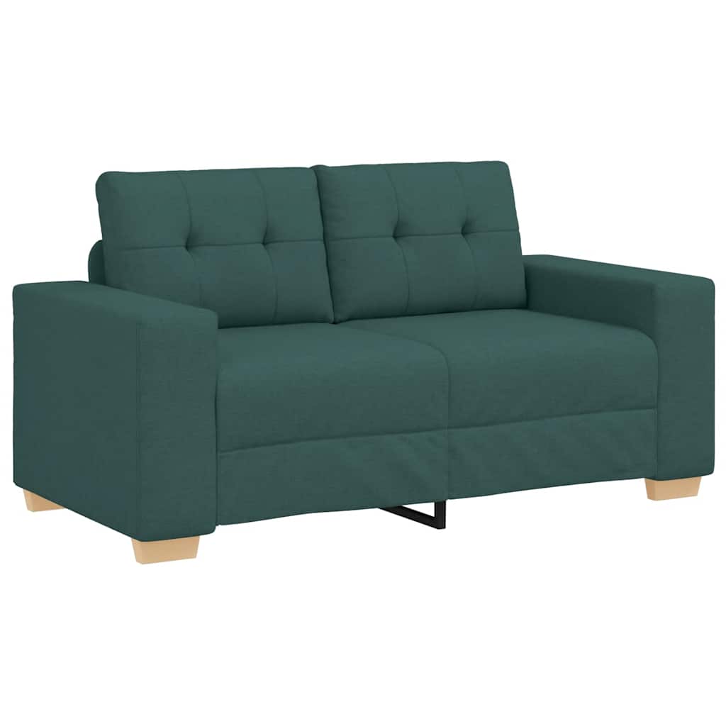 Sötétzöld szövet loveseat kanapé 120 cm