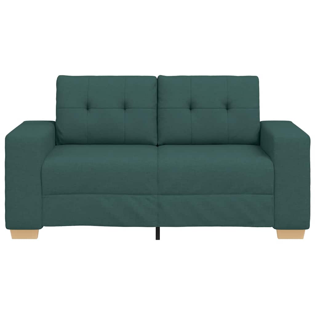 Sötétzöld szövet loveseat kanapé 120 cm
