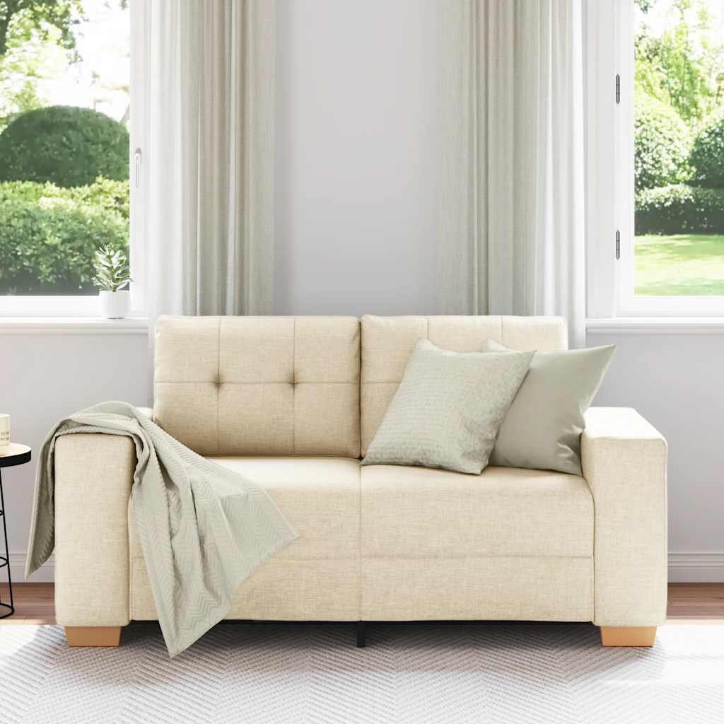 Krém szövet loveseat kanapé 120 cm
