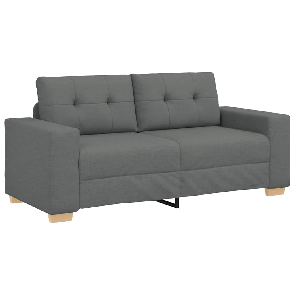 Sötétszürke szövet loveseat kanapé 140 cm